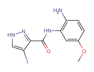 4-iodo-1H-pyrazole-3-carboxylic acid (2-amino-5-methoxy-phenyl)-amide