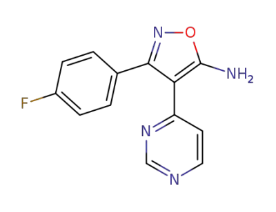 5-amino-3-(4-fluorophenyl)-4-(4-pyrimidinyl)isoxazole